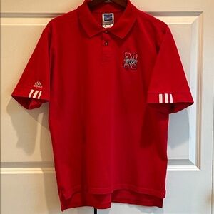 Vintage Adidas Nebraska Cornhuskers Polo - L (H108)